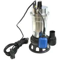 GEKO pumpe med makulator WQD10-8-0.55 nikkel med flyder til snavset vand (G81428)