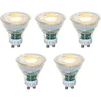 LUEDD Sæt med 5 GU10 50mm dæmpbare LED-pærer klar 2,5W 450 lm 2700K