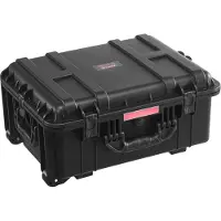 Vevor 2,5 Cu.ft vejrbestandigt hårdt etui, vandtæt hårdt etui med rullende hjul og udtrækkeligt håndtag, IP67 vandtæt beskyttelsesetui med 4 klips, 4 hængelåshuller og skumindlæg, sort
