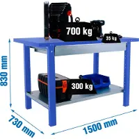 Simon Rack Simonwork (bancos De Trabajo) Bt6 Pro Box Arbejdsbord 830x1500x730 Mm
