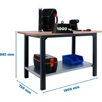 Simonwork (bancos De Trabajo) Bt6 Pro Arbejdsbord 865x1800x750 Mm