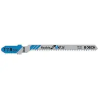 Bosch flexible for Metal T 118 EOF - Stiksavsklingesæt - for plademetal - 5 stykker - T-skaft - længde: 83 mm