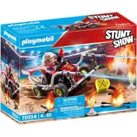 Playmobil Stunt Show Fire Quad: Actionfyldt 1-sædet quad med to vandslanger og blåt nødlys til dramatiske redningsøjeblikke