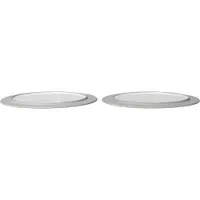 Ferm Living Sonae tallerken 2-pak Grey-white, Ø25 cm