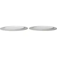 Ferm Living Sonae tallerken 2-pak Grey-white, Ø22 cm