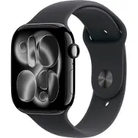 Apple Watch Series 11 GPS 46mm Jet Black Aluminium Case with Black Sport Band - M/L