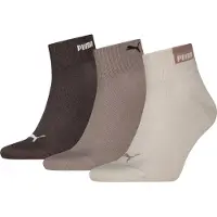 Puma Unisex Quarter Socks (3-Pack), Clothing, Beige Combo, 43-46