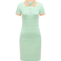 Ragwear Kjole 'Colaro' turkis / lyseorange / hvid