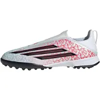 Adidas F50 League Laceless TF Lamine Yamal - Hvid/Sort/Rød Børn - Turf (TF), størrelse 30