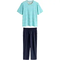 Next Pyjamas lang turkis / aqua / mørkeblå / hvid
