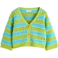 Next Cardigan lyseblå / lysegrøn