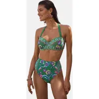 Love & roses Bikinitrusse grøn / petroleum / lilla / hvid