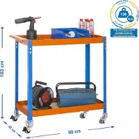 Simonwork (bancos De Trabajo) Wagon 2/400 Chipboard Arbejdsbord 1030x900x400 Mm