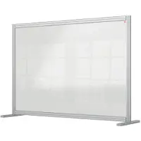 Nobo Premium Plus klar akryl skrivebordsafskærmning, modulært system B1400xH1000mm Klar