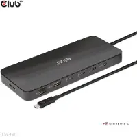 Club 3D - Dockingstation - USB-C / Thunderbolt 3 / Thunderbolt 4 - 3 x Thunderbolt 4 - 1GbE - 140 Watt