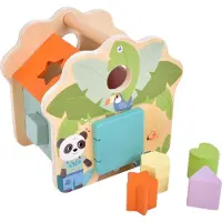Small Foot Shape-Fitting Cube House Jungle Friends