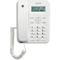 Motorola CT202 fastnettelefon med ledning og håndfri højttalertelefon - Hvid