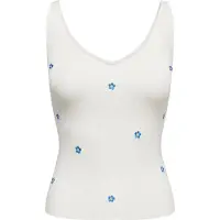 JDY Sticktop 'JDYNANNA' azur / gul / hvid
