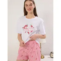 Trendyol Shorty grøn / mørk pink / rød / hvid