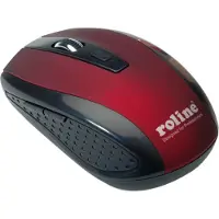 Roline - mouse - 2.4 GHz - black red - Mus - Optisk - 5 knapper - Rød