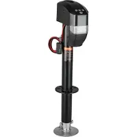 Vevor elektrisk trailerdonkraft, 5000 lbs, kraftig elektrisk donkraft til campingvogne med 2-vejs stik, fjernbetjening, håndsving og vejrbestandigt donkraftdæksel, 10"-28,3" løft, til trailere og camp