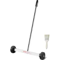 Vevor Magnetisk Fejemaskine med Hjul, 15" Mini Magnetisk Fejemaskine, 3,6 kg Kapacitet, Justerbart Håndtag, Let Magnetisk Opsamlingsfejemaskine til Opsamling af Søm og Skruer, Nem Oprydning af Værkste