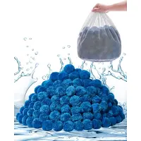 Vevor Poolfilterkugler til sandfilter, 1,8 kg/4 lbs, filterkugler erstatter poolfiltersand, genanvendeligt blåt polyesterfiberfiltermedie med vaskepose, til swimmingpool akvarietank over jorden pool