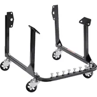 Vevor motorstativ, 750 LBS (340 KG) lasteevne motormotorstativ, kraftig stålmotorholder med 4 drejelige hjul og 4 krogpositioner, velegnet til BB-CHEVY og GEN-1 SB-CHEVY motorer