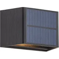 QAZQA Buiten wandlamp zwart incl. LED 2-lichts IP65 met bewegingssensor en solar - Christof