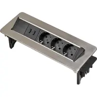 Brennenstuhl Indesk 2usb-strømskinne Med 3 Udtag
