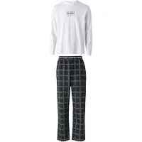 Karl Lagerfeld Pyjamas lang sort / hvid