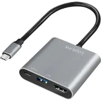 Logilink UA0390 - USB 3.0 Adapter USB-C> HDMI+USB-A+USB-C 4K 60Hz Aluminium - Adapter - Digital/Daten