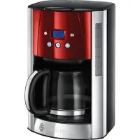 Russell Hobbs Luna 23240-56 - Kaffemaskine - 12 kopper - solrød/rustfrit stål