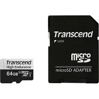 Transcend Overskrid TS64GUSD350V 64GB UHS-I U1 Micro SD-hukommelseskort
