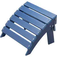 Vevor Adirondack fodskammel, 15,7L x 18,9B x 13H tommer HDPE plastik foldbar Adirondack fodskammel, vejrbestandig fodstøtte til Adirondack stol, bredt anvendt til udendørs veranda, pool, græsplæne, ba
