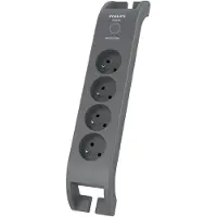 Philips „“ viršįtampių apsauga, 4 lizdai, 2 m, juoda, SPN3140A/60