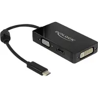 DeLOCK - Extreme videoadapter - USB-C - DVI, HDMI, VGA - sortering