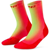 Cep Core Run EDT. GRADIENT Socks Mid Cut 5.0, løbestrømper, dame, rød/lime