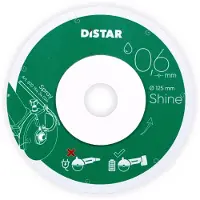 Distar 0,6mm švaraus pjovimo 125x0,6x6x22,23 Shine, deimantinis diskas plytelėm