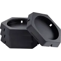 Vevor RV nivelleringspuder, 4-pak gummi donkraftpuder, hver med 5000 lbs kapacitet, donkraftstabilisatorpude med stort overfladeareal, ideel til 10" runde fødder, 5. hjul klasse A/C autocampere campin
