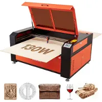 Vevor 130W CO2-lasergravør, 1400 x 900 mm, CO2-lasergravør-skærer med vandkøler, 2-vejs luftassistance, 1200 mm/s hastighed, autofokus-graveringsskæremaskine, til træ, akryl og glas