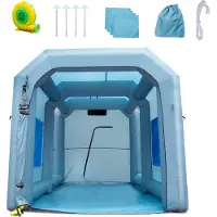Vevor oppustelig sprøjtekabine bilmaling telt 13x10x9ft filtersystem blæser 950W