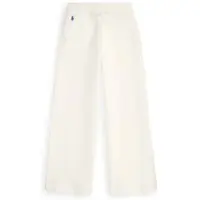 Ralph Lauren Polo Ralph Laurentil piger. 313A96088002 Hvide dobbeltstrikkede brede træningsbukser ((L) 10/11años= 144/154cm), Casual, Sport, Bomuld, børn