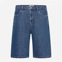 Solid Herre Sdomidt Løstsiddende Denim Shorts Middle Blue Denim