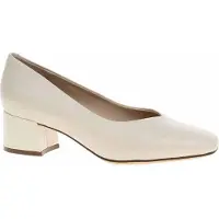 Caprice Pumps, beige, made of Leather with Trapeze heel, Size 40