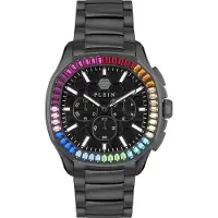 Philipp Plein Herreur PWSAA0723 High-Conic Sort/Stål Ø44 mm