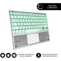 Subblim Smart Backlit Bluetooth Touchpad Trådløst Tastatur Spansk