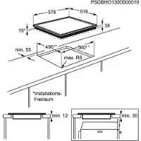 Electrolux EHF 6342XOK keramisk kogeplade, 4 zoner, Stop+Go-funktion