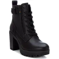 Refresh Refreshtil kvinder. 17123202-NEGRO Ankelstøvler 171232 sort -Hælhøjde: 8 cm (37), 5-8 cm, Blonder, Lynlås, Casual, Kunstlæder