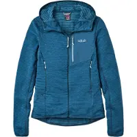 Rab - Fleece dame - Ascendor Light Hoody W Tempest Blue til Unisex - Størrelse L - Blå